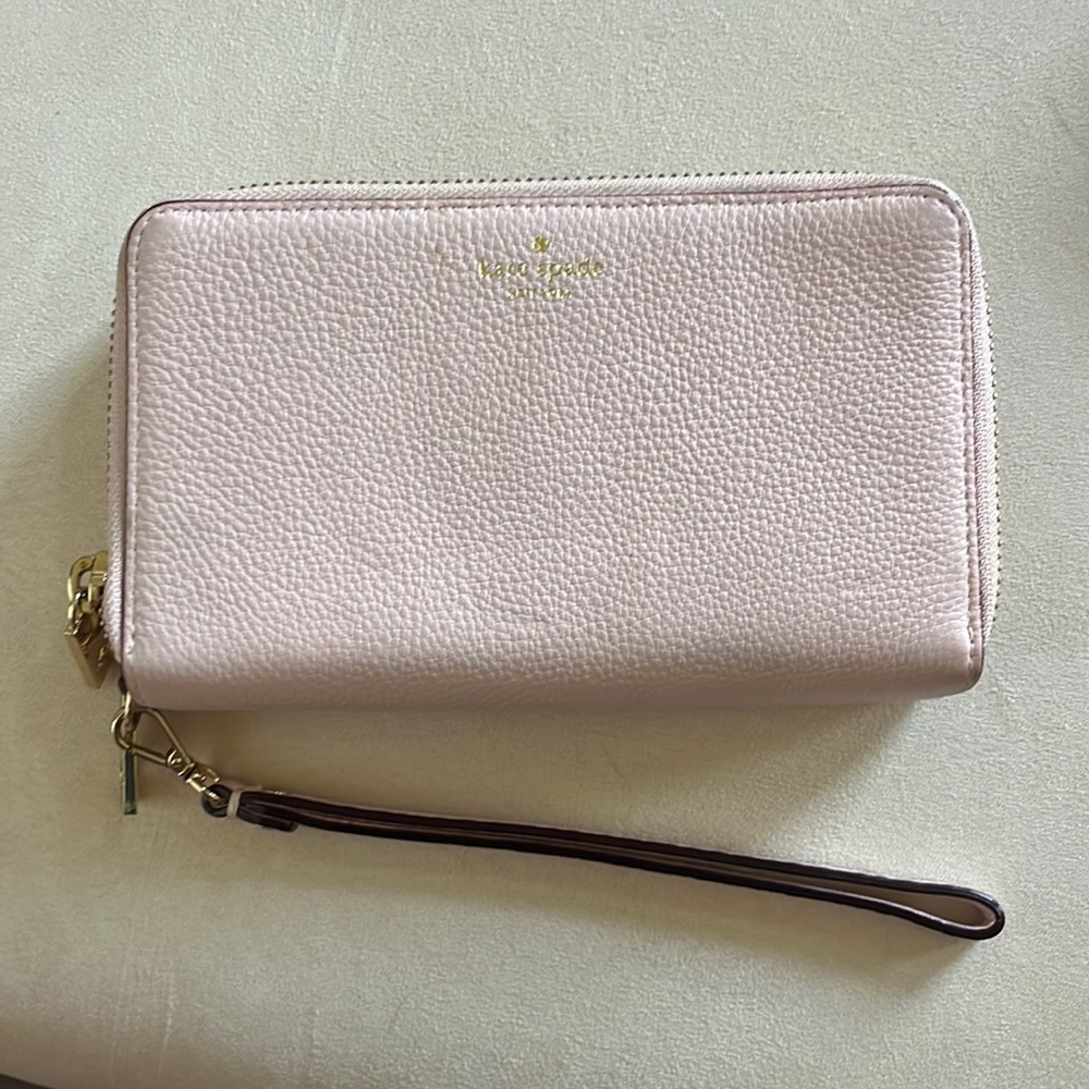 Leather Pink Kate Spade Wallet Clutch
